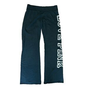 Love Pink Flared Victoria's Secret Women's Boyfriend Sweatpants Black Size XS